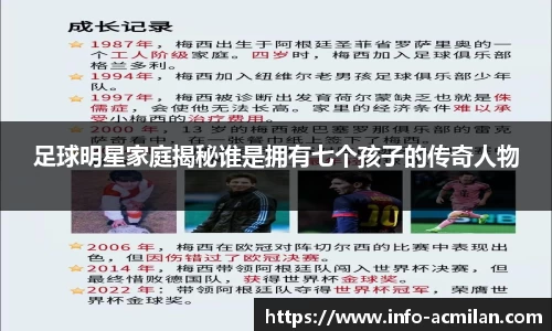 足球明星家庭揭秘谁是拥有七个孩子的传奇人物
